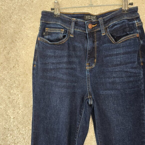 Judy Blue Jeans Womens 5/27 Dark Wash Skinny Stretch Blue Denim Classic Fit - Picture 3 of 12